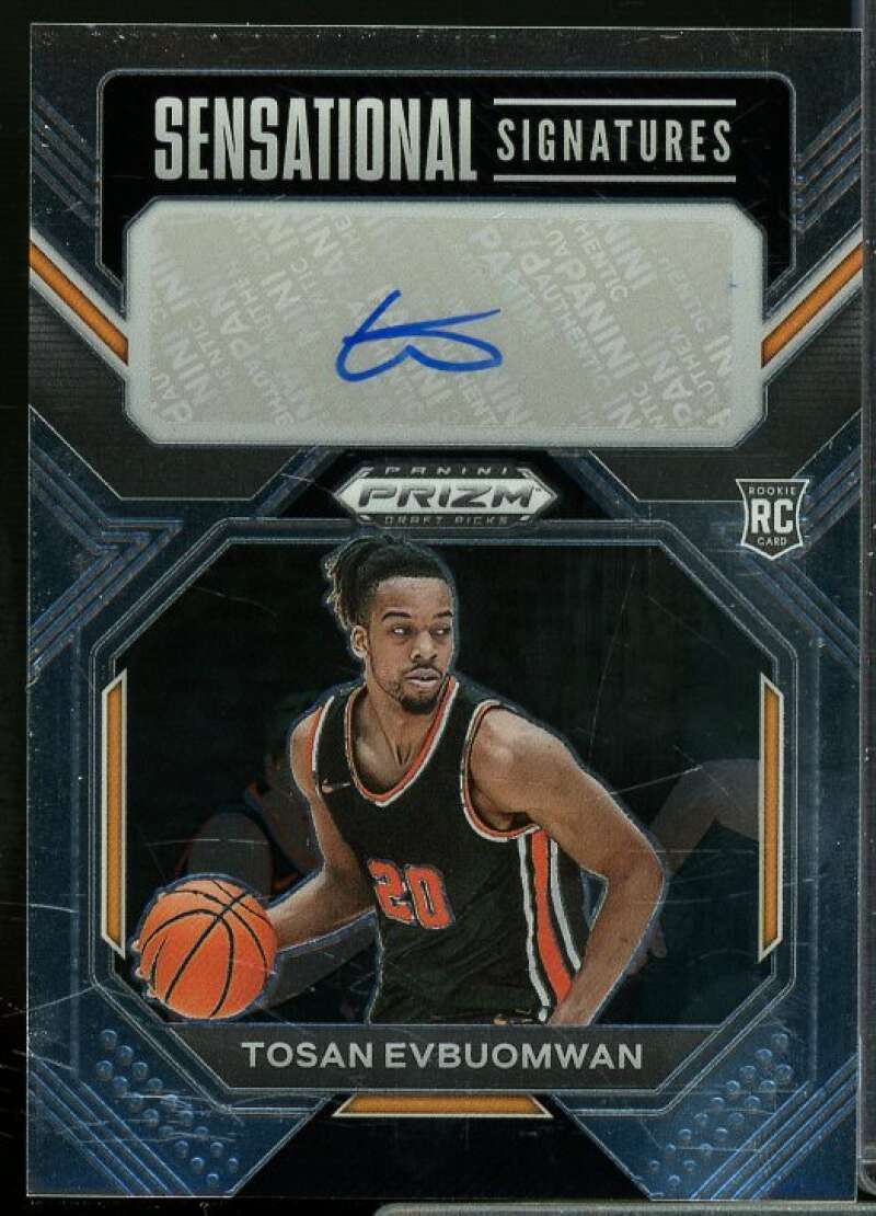 Tosan Evbuomwan 2023-24 Panini Prizm Draft Picks Sensational Signatures #24  Image 1