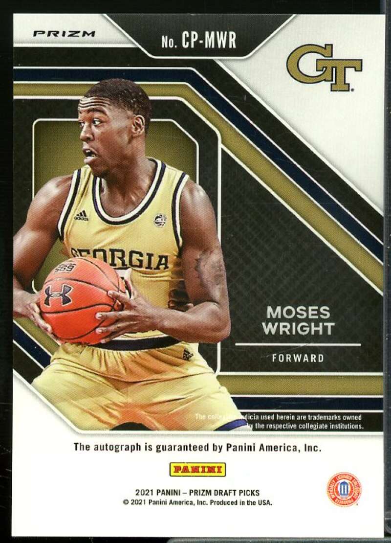 Moses Wright 2021-22 Panini Prizm Draft College Penmanship Prizm Orange Ice #13  Image 2