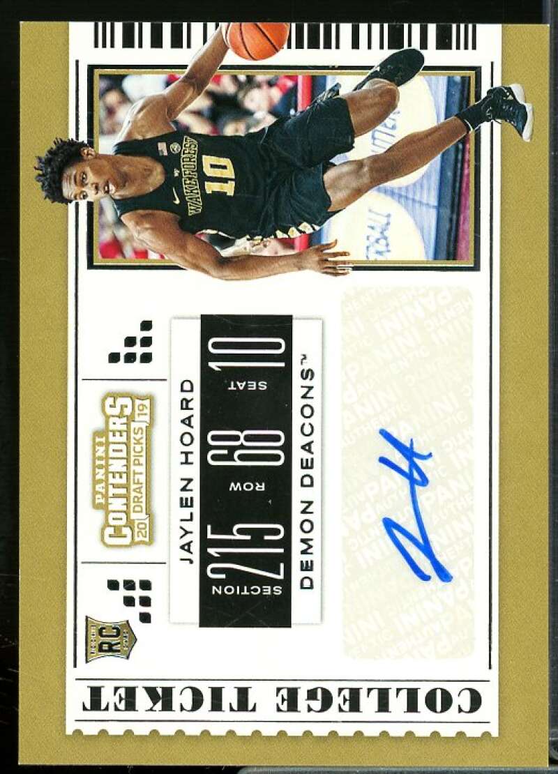 Jaylen Hoard AU Rookie Card 2019-20 Panini Contenders Draft Picks #93  Image 1