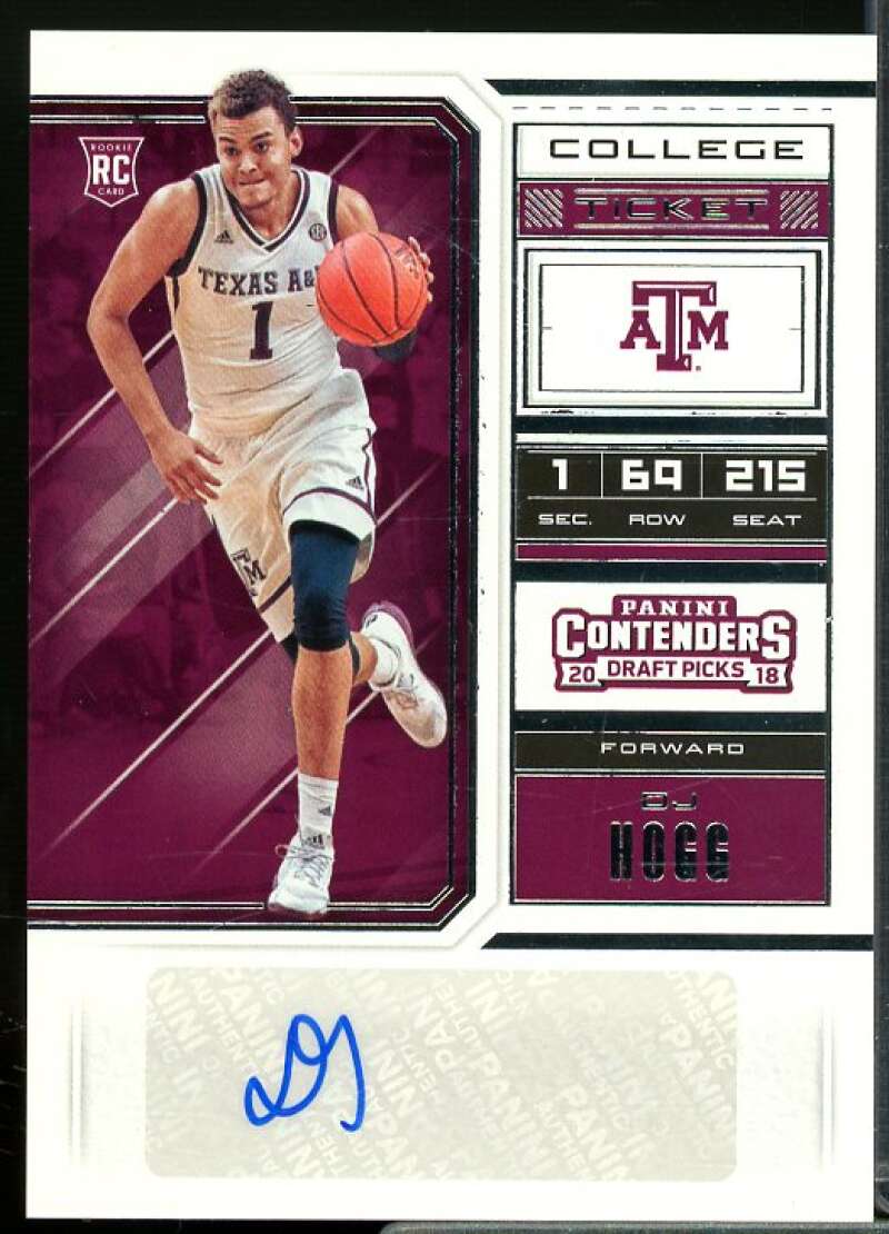 DJ Hogg AU Rookie Card 2018-19 Panini Contenders Draft Picks #115  Image 1