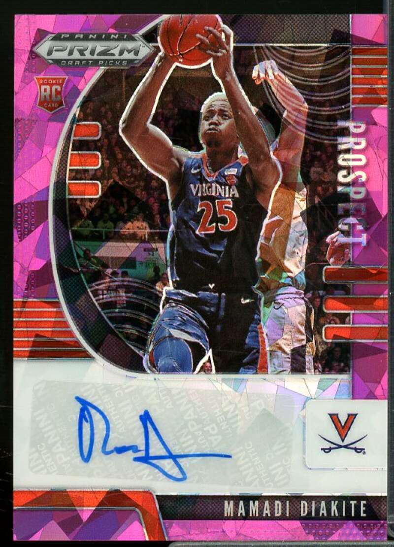 Mamadi Diakite 2020-21 Panini Prizm Draft Picks Prospect Autograph Pink Ice #65  Image 1