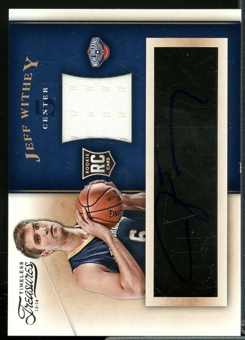 Jeff Withey JSY AU Rookie Card 2013-14 Timeless Treasures #112  Image 1