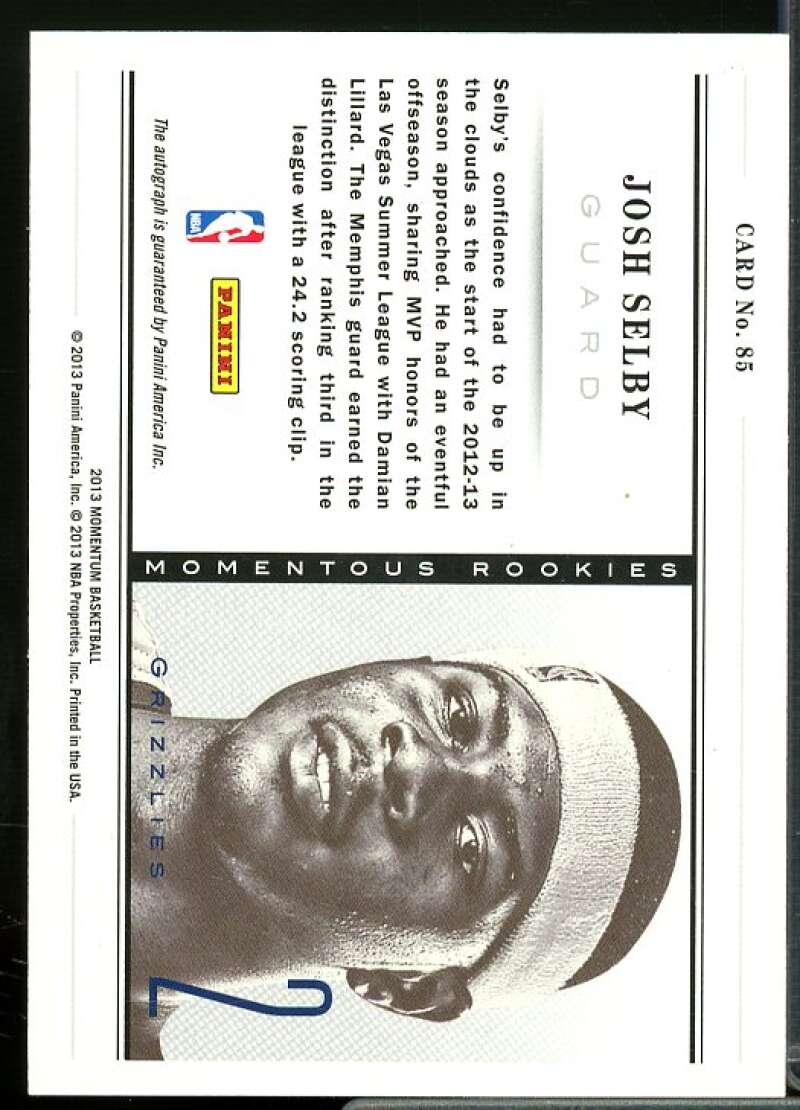 Josh Selby Rookie Card 2012-13 Momentum Momentous Rookies Autographs #85  Image 2