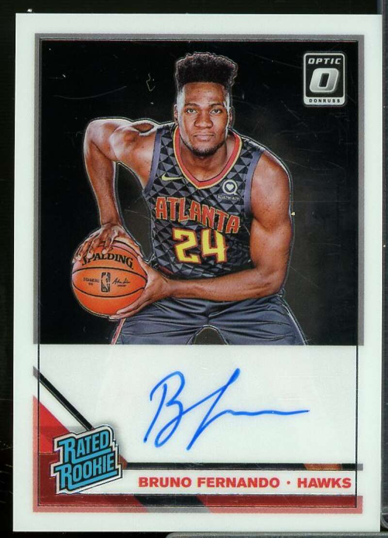 Bruno Fernando Rookie Card 2019-20 Donruss Optic Rated Rookies Signatures #177  Image 1