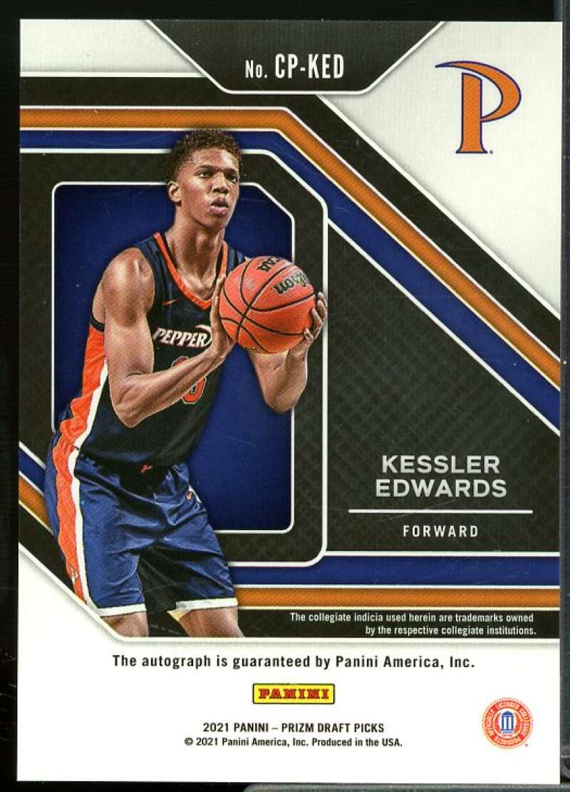 Kessler Edwards Rookie 2021-22 Panini Prizm Draft Picks College Penmanship #25  Image 2