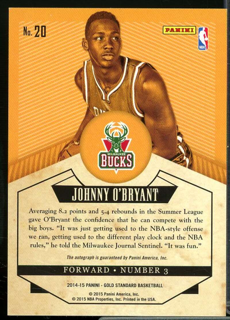 Johnny O'Bryant/199 Rookie Card 2014-15 Panini Gold Standard Gold Scripts #20  Image 2