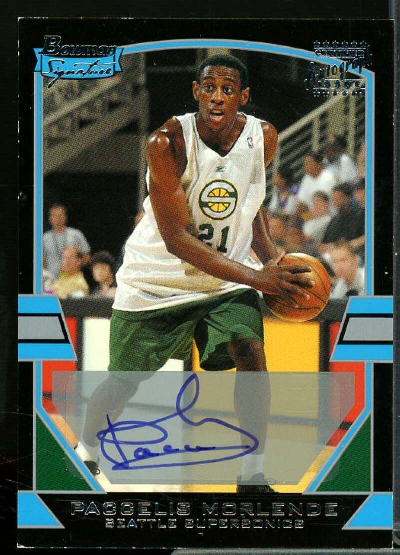 Paccelis Morlende AU Rookie Card 2003-04 Bowman Signature Edition #116  Image 1