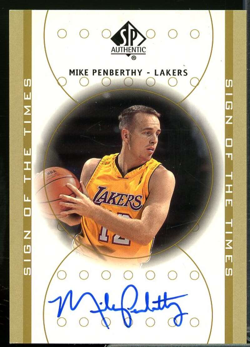 Mike Penberthy Rookie Card 2000-01 SP Authentic Sign of the Times #MP  Image 1