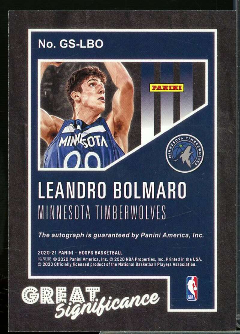 Leandro Bolmaro Rookie Card 2020-21 Hoops Great SIGnificance #72  Image 2