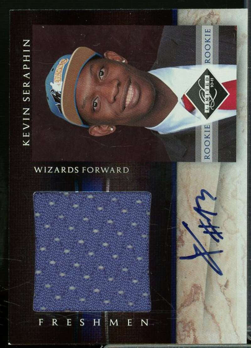 Kevin Seraphin Rookie Card 2010-11 Limited Freshmen Jumbo Relic Signatures #17  Image 1