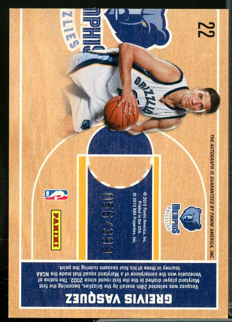 Greivis Vasquez AU Rookie Card 2010-11 Panini Threads #22  Image 2