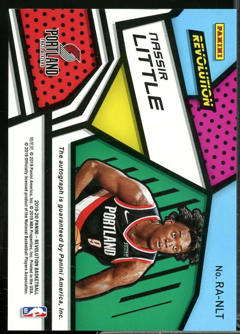 Nassir Little Rookie Card 2019-20 Panini Revolution Rookie Autographs #13  Image 2