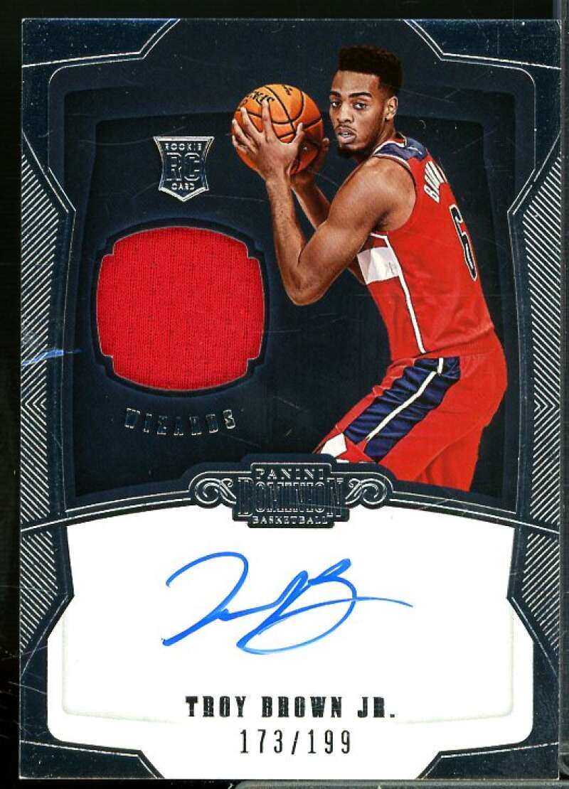 Troy Brown Jr. JSY AU Rookie Card 2018-19 Panini Dominion #157  Image 1