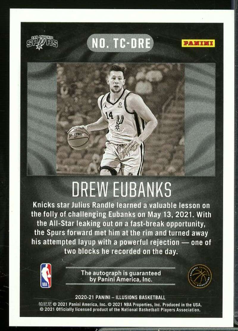 Drew Eubanks Rookie 2020-21 Panini Illusions Trophy Collection Signatures #56  Image 2