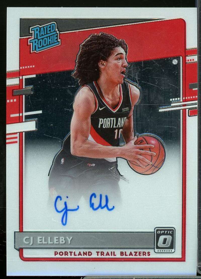 CJ Elleby Rookie Card 2020-21 Donruss Optic Rated Rookies Signatures #195  Image 1