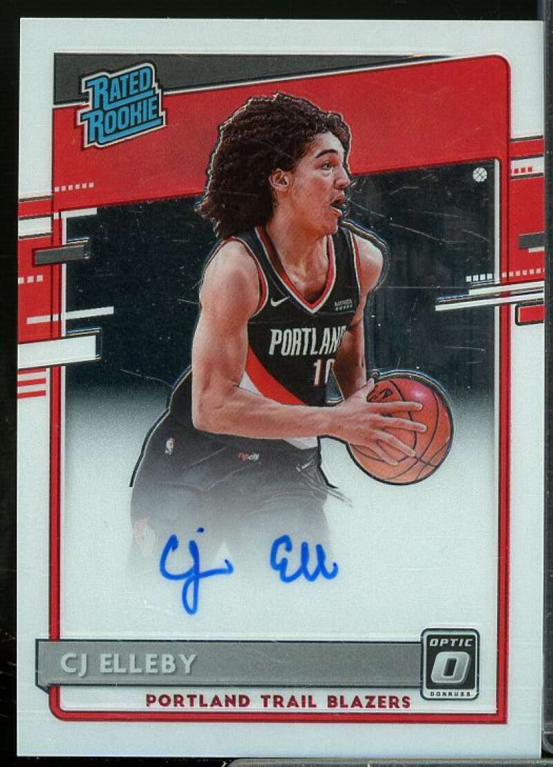 CJ Elleby Rookie Card 2020-21 Donruss Optic Rated Rookies Signatures #195  Image 1