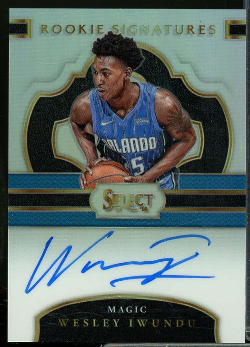 Wes Iwundu Rookie Card 2017-18 Select Rookie Jersey Autographs #28  Image 1