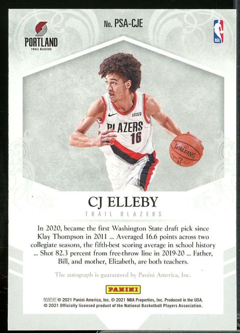 CJ Elleby Rookie 2020-21 Panini Spectra Private Signing Association Version #45  Image 2