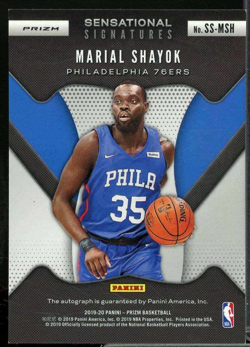 Marial Shayok 2019-20 Panini Prizm Sensational Signature Premium Blue Shimmer 6  Image 2