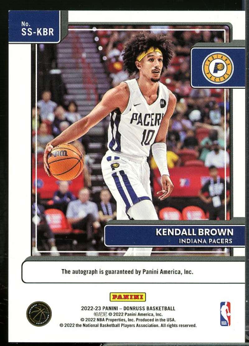 Kendall Brown Rookie Card 2022-23 Donruss Signature Series #47  Image 2