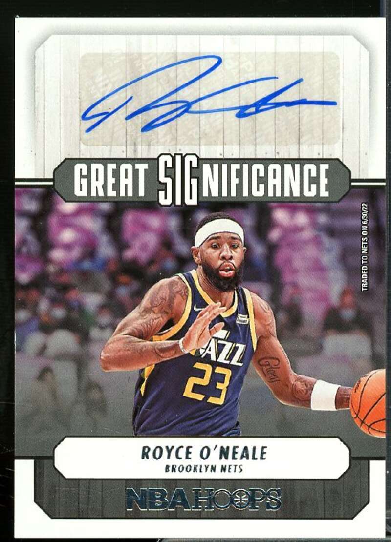 Royce O'Neale Rookie Card 2022-23 Hoops Great SIGnificance #8  Image 1