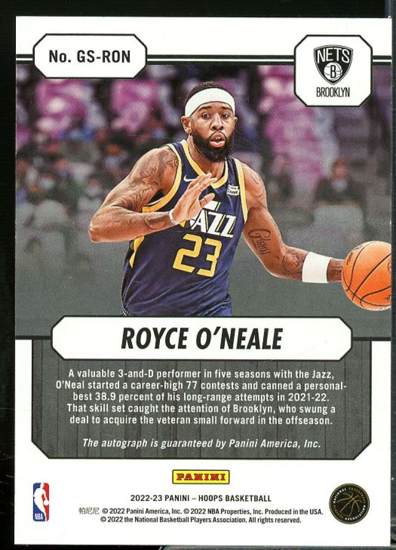 Royce O'Neale Rookie Card 2022-23 Hoops Great SIGnificance #8  Image 2