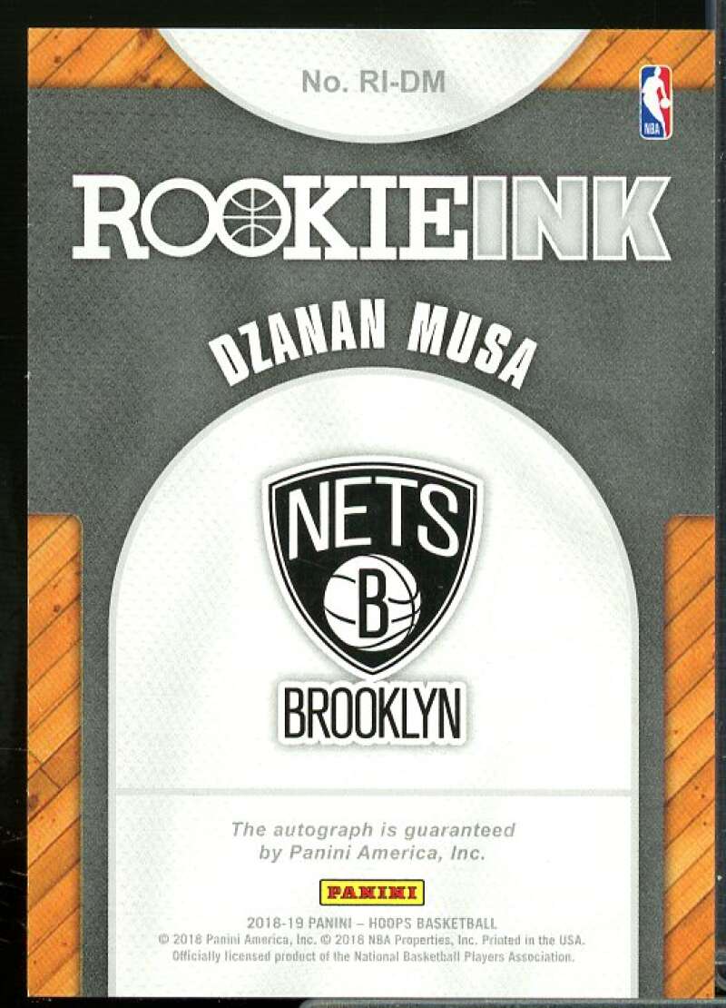 Dzanan Musa Rookie Card 2018-19 Hoops Rookie Ink #29  Image 2