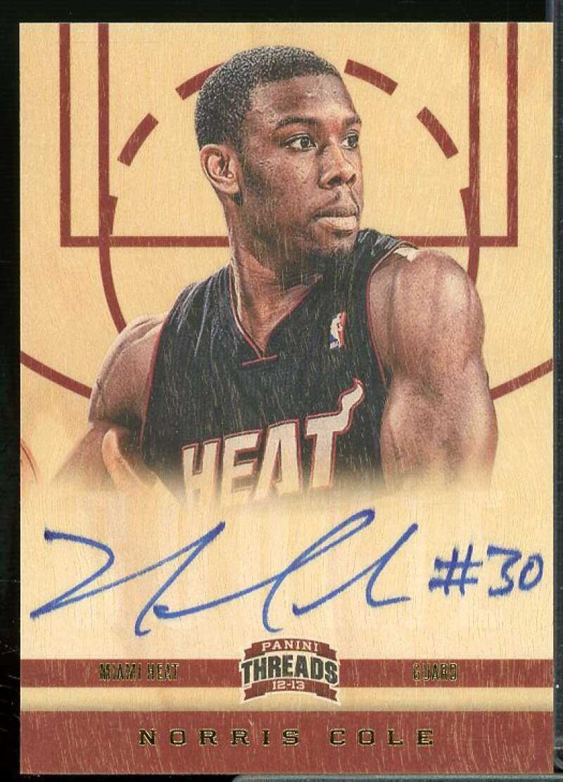 Norris Cole AU Rookie Card 2012-13 Panini Threads #174  Image 1