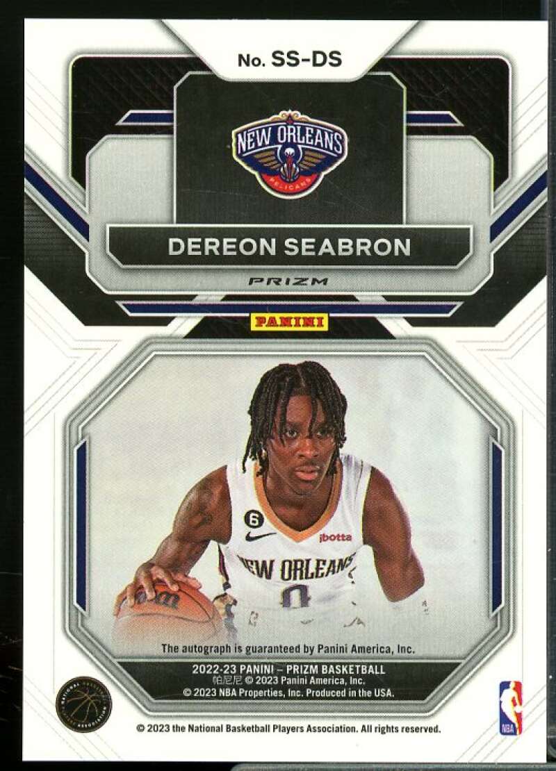 Dereon Seabron 2022-23 Panini Prizm Sensational Signatures Prizms Choice #69  Image 2