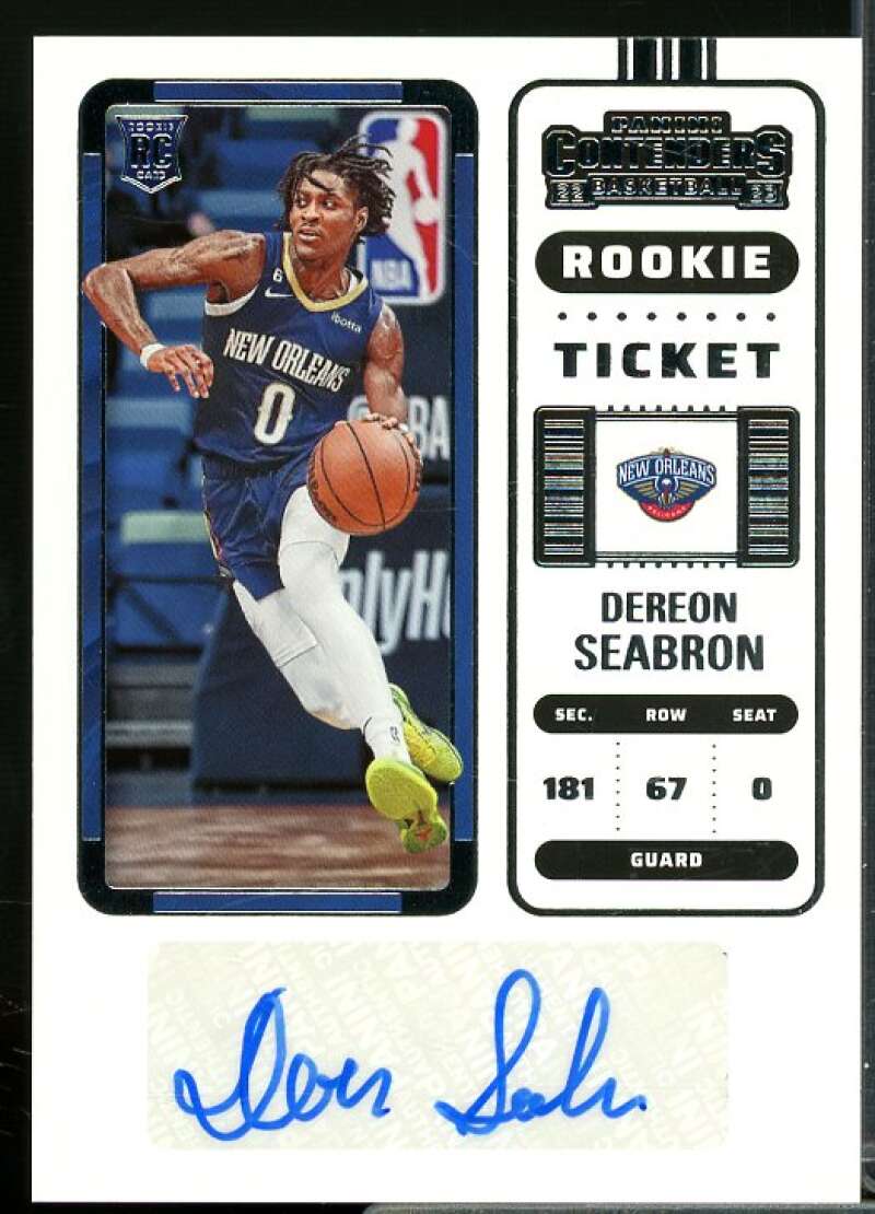 Dereon Seabron Rookie Card 2022-23 Panini Contenders Retail #162  Image 1