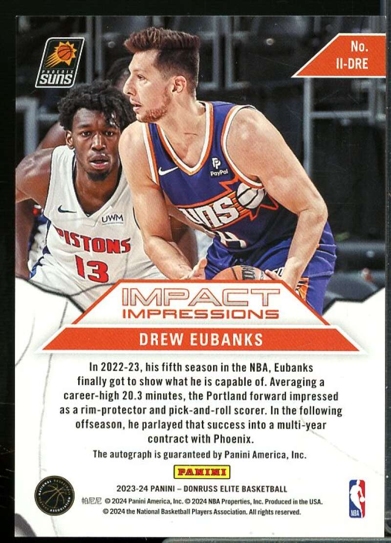 Drew Eubanks Rookie Card 2023-24 Elite Impact Impressions #34  Image 2