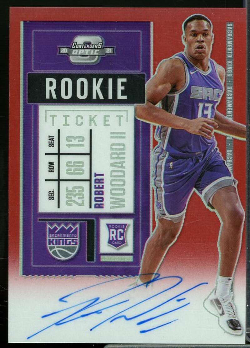 Robert Woodard II AU/149 Rookie Card 2020-21 Panini Contenders Optic Red #106  Image 1