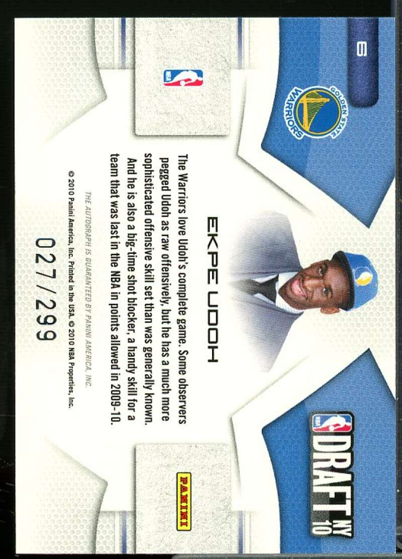 Ekpe Udoh/299 Rookie Card 2010-11 Prestige NBA Draft Class Signatures #6  Image 2