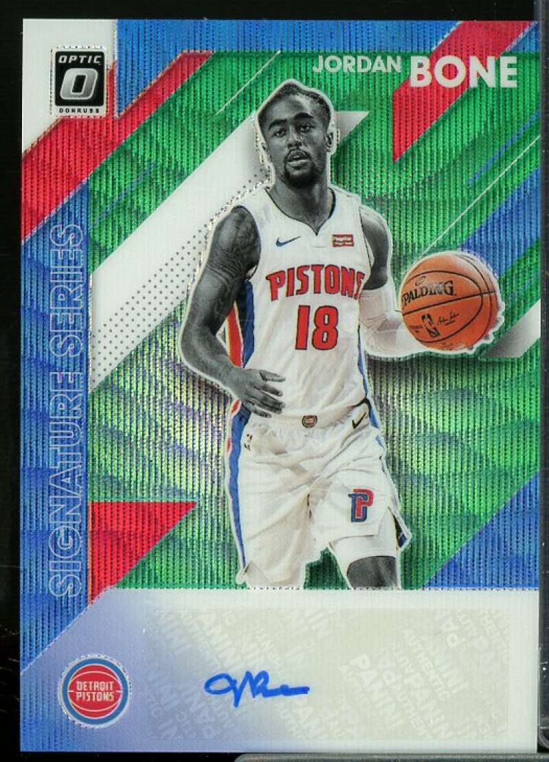 Jordan Bone Rookie Card 2019-20 Donruss Optic Signature Series Green Wave #3  Image 1