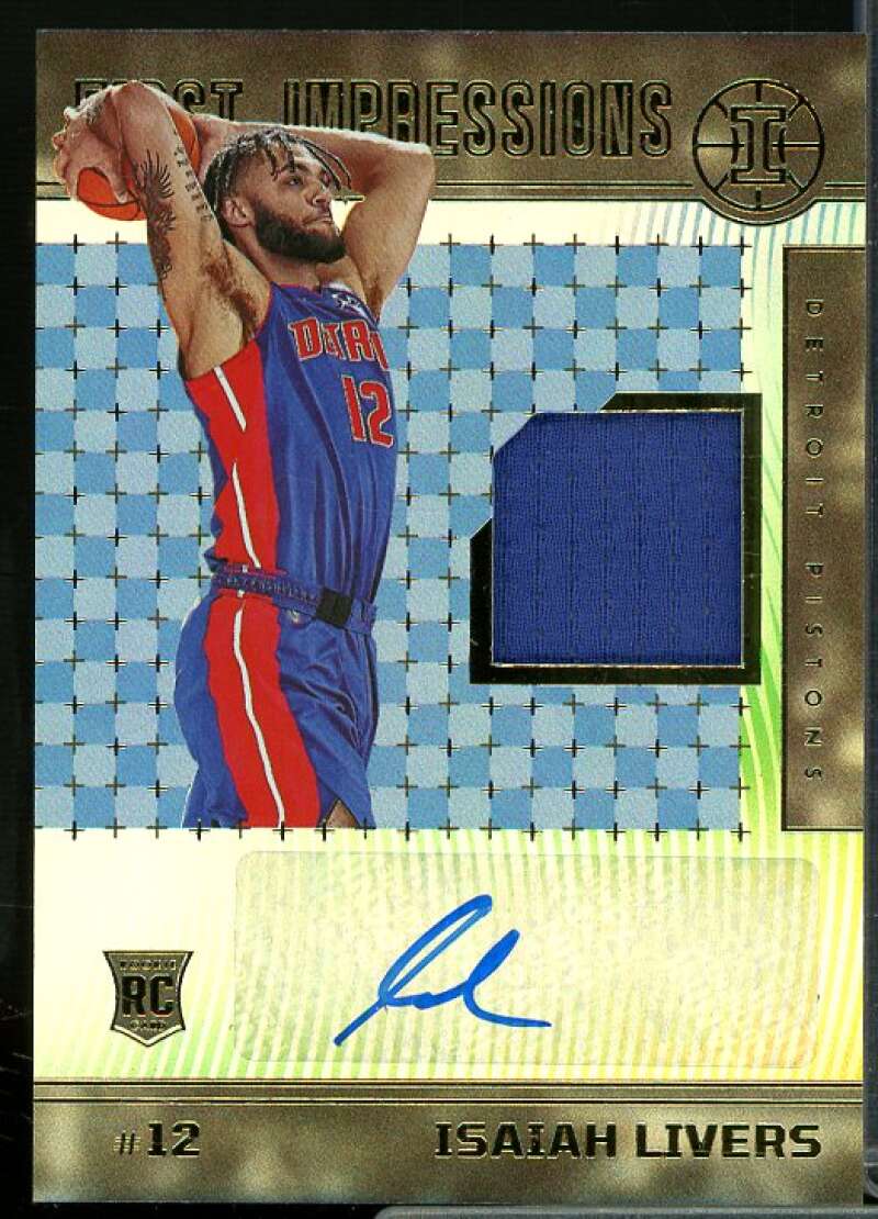 Isaiah Livers 2021-22 Panini Illusions First Impressions Jersey Autographs #39  Image 1