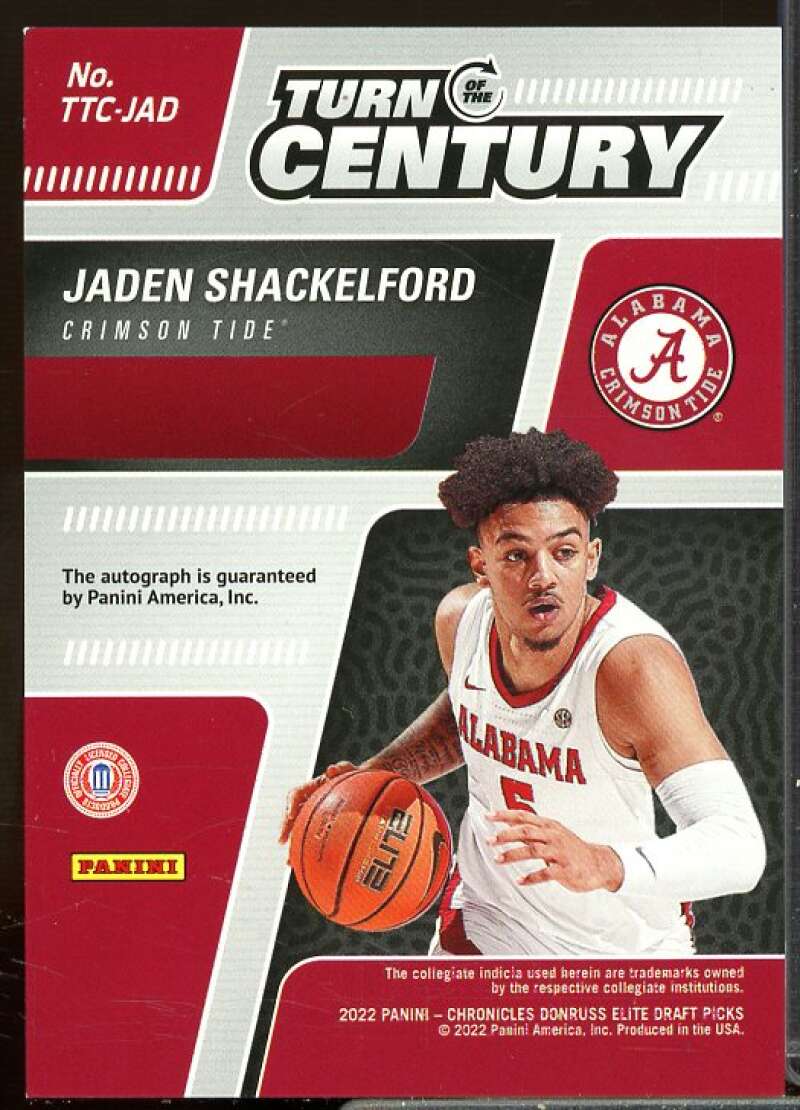 Jaden Shackelford 2022-23 Panini Chronicles Draft Turn of the Century Auto #27  Image 2