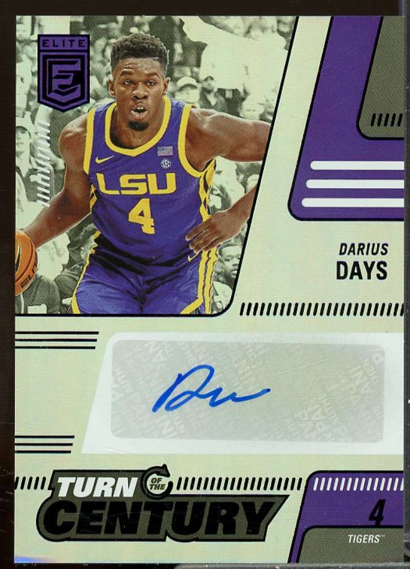 Darius Days 2022-23 Panini Chronicles Draft Turn of the Century Auto Black #16  Image 1