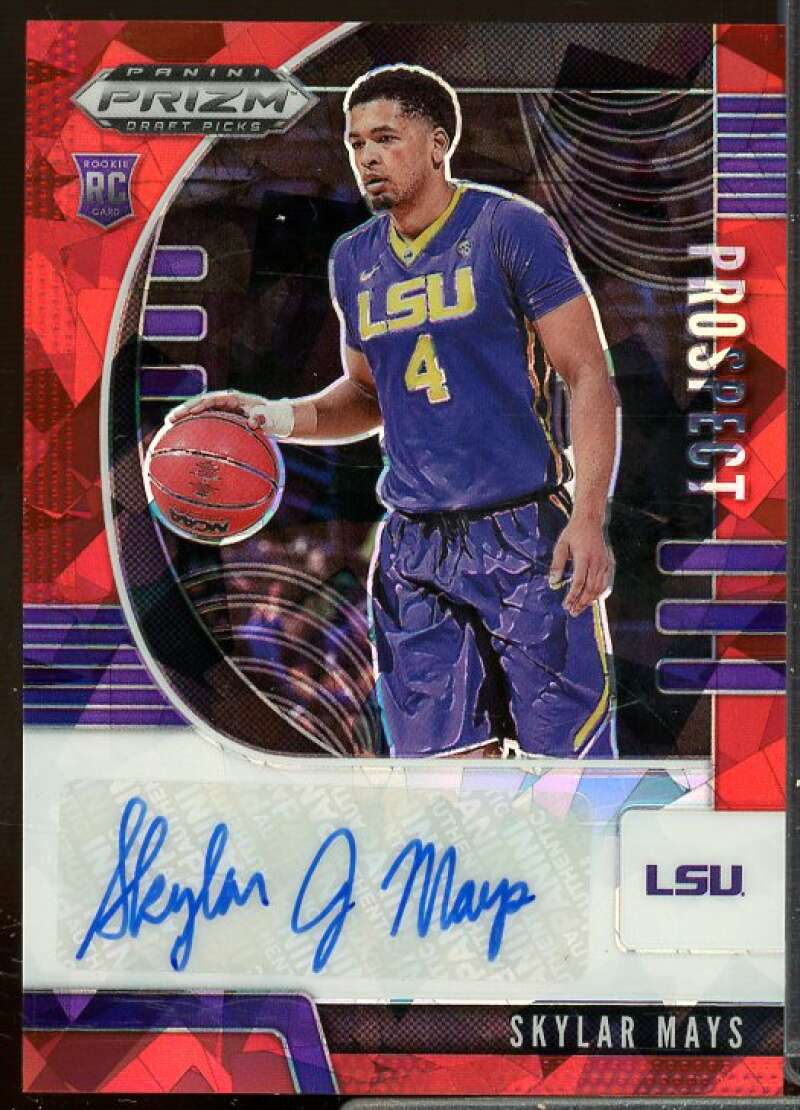 Skylar Mays 2020-21 Panini Prizm Draft Picks Prospect Autographs Red Ice #44  Image 1