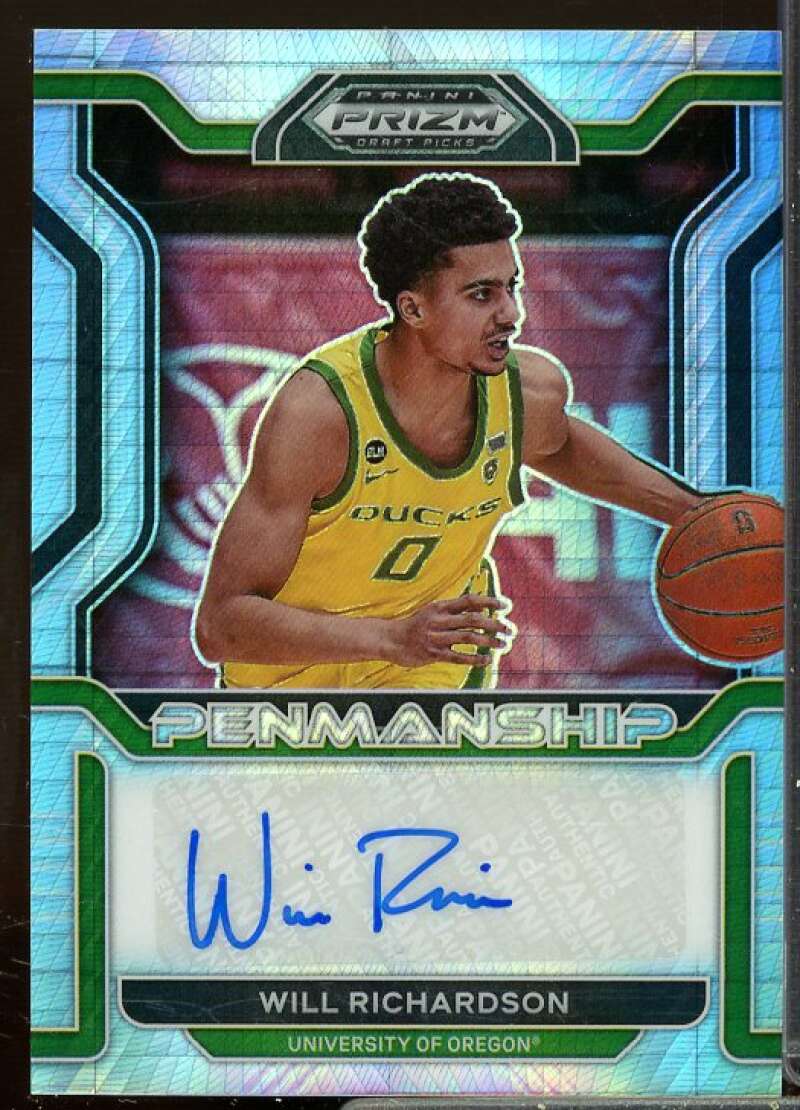 Will Richardson 2022-23 Panini Prizm Draft Picks College Penmanship Hyper #55  Image 1