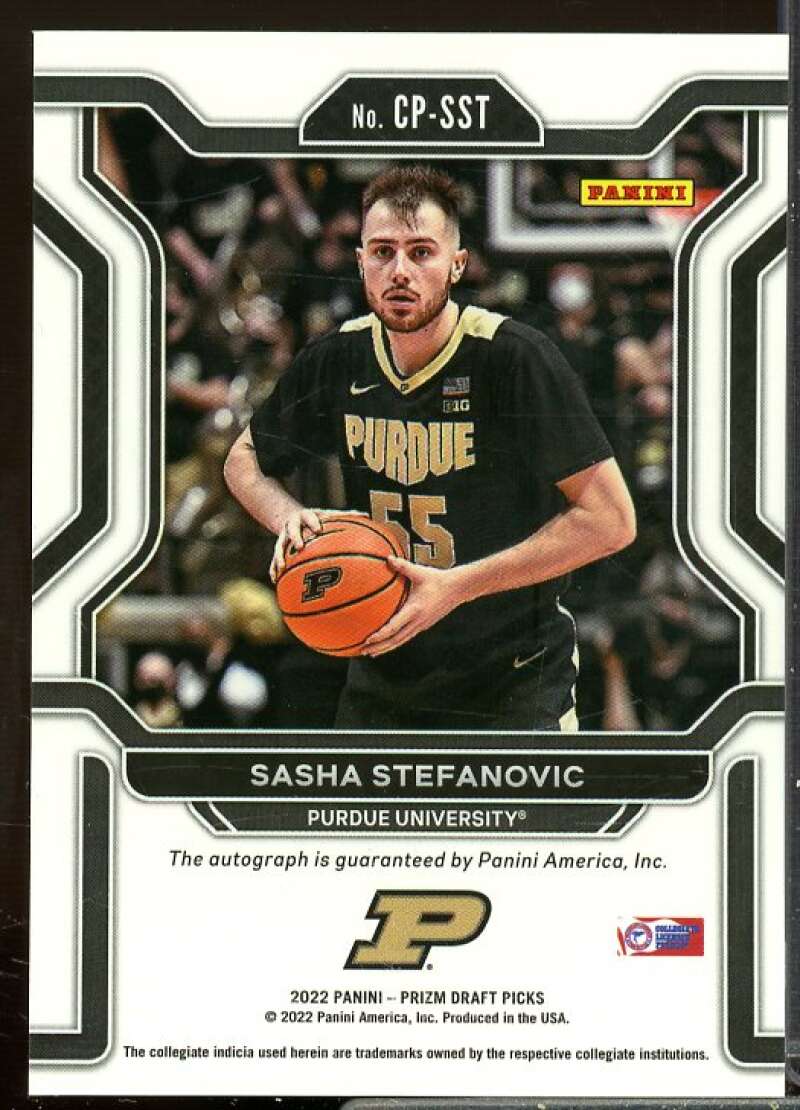 Sasha Stefanovic Card 2022-23 Panini Prizm Draft Picks College Penmanship #44  Image 2