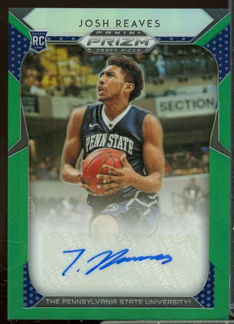 Josh Reaves Card 2019-20 Panini Prizm Draft Picks Autographs Prizms Green #114  Image 1