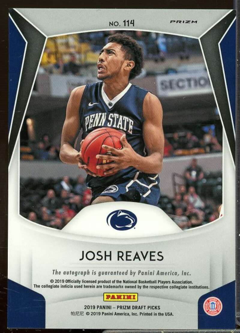 Josh Reaves Card 2019-20 Panini Prizm Draft Picks Autographs Prizms Green #114  Image 2