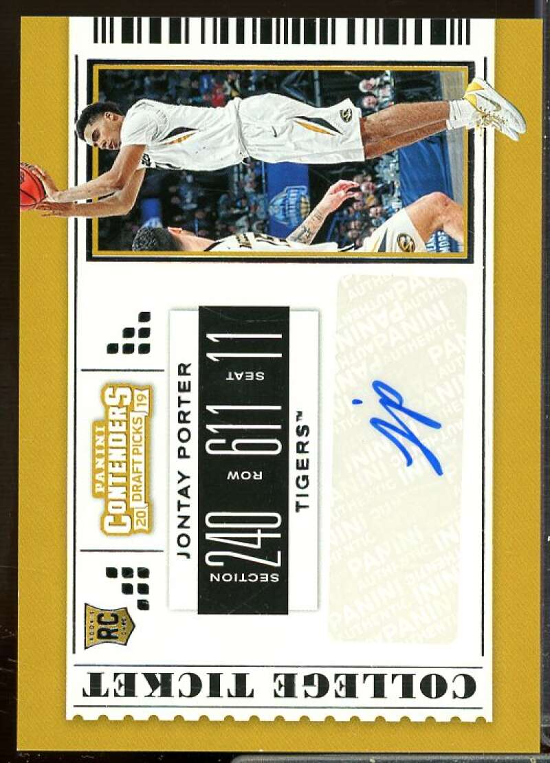 Jontay Porter AU Rookie Card 2019-20 Panini Contenders Draft Picks #73  Image 1