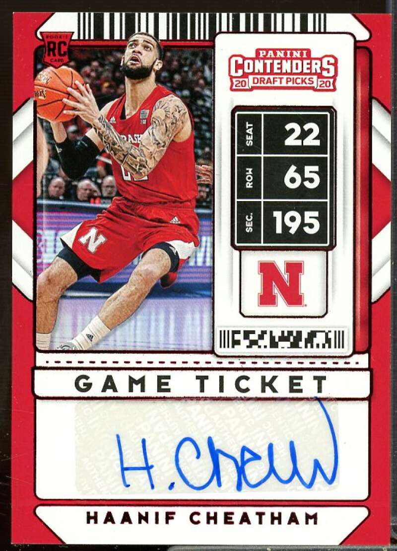 Haanif Cheatham AU 2020-21 Panini Contenders Draft Picks Game Ticket Red #130  Image 1