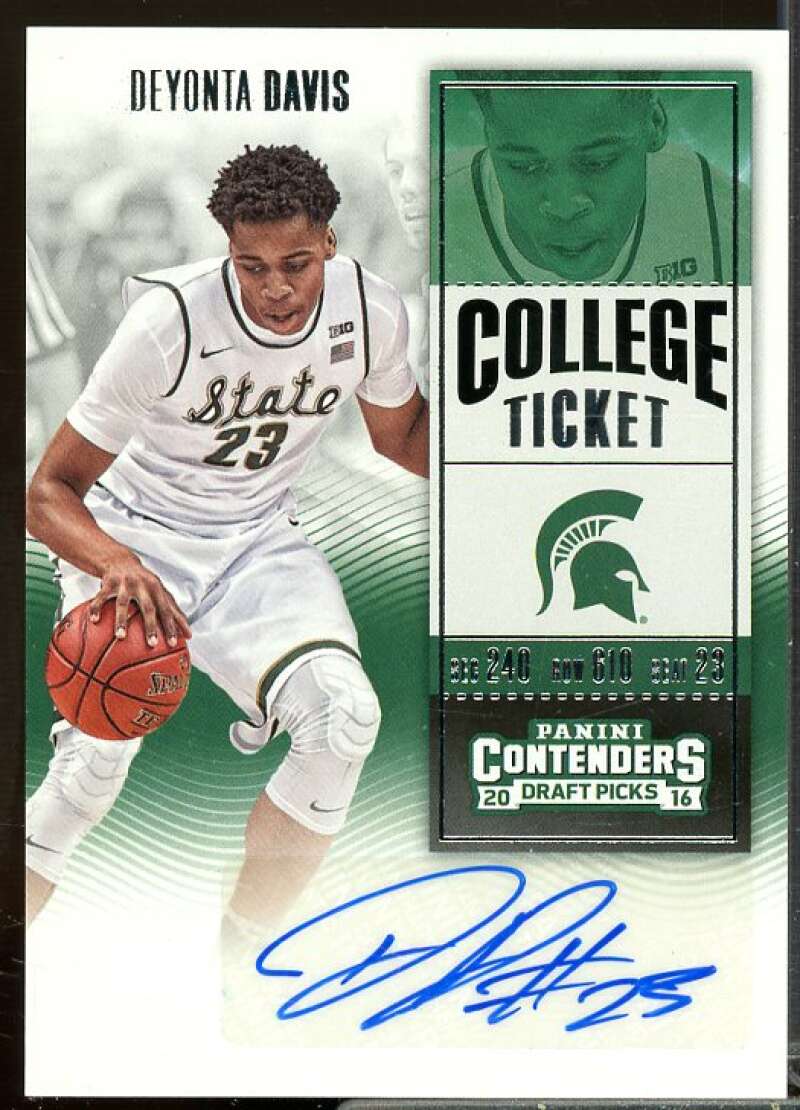 Deyonta Davis AU/Dribbling Rookie 2016-17 Panini Contenders Draft Picks #111A  Image 1