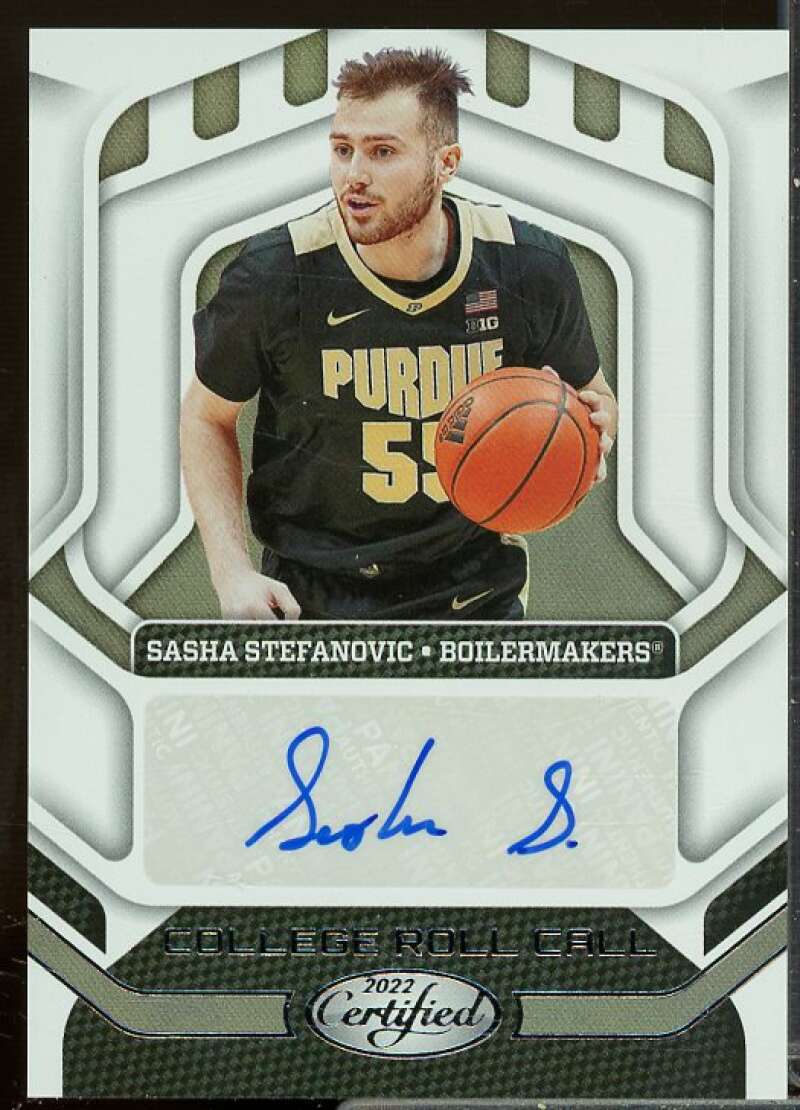 Sasha Stefanovic 2022-23 Panini Chronicle Draft College Roll Call Autograph #37  Image 1