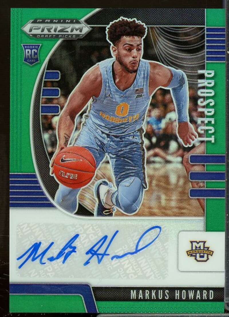 Markus Howard 2020-21 Panini Prizm Draft Picks Prospect Autographs Green #58  Image 1