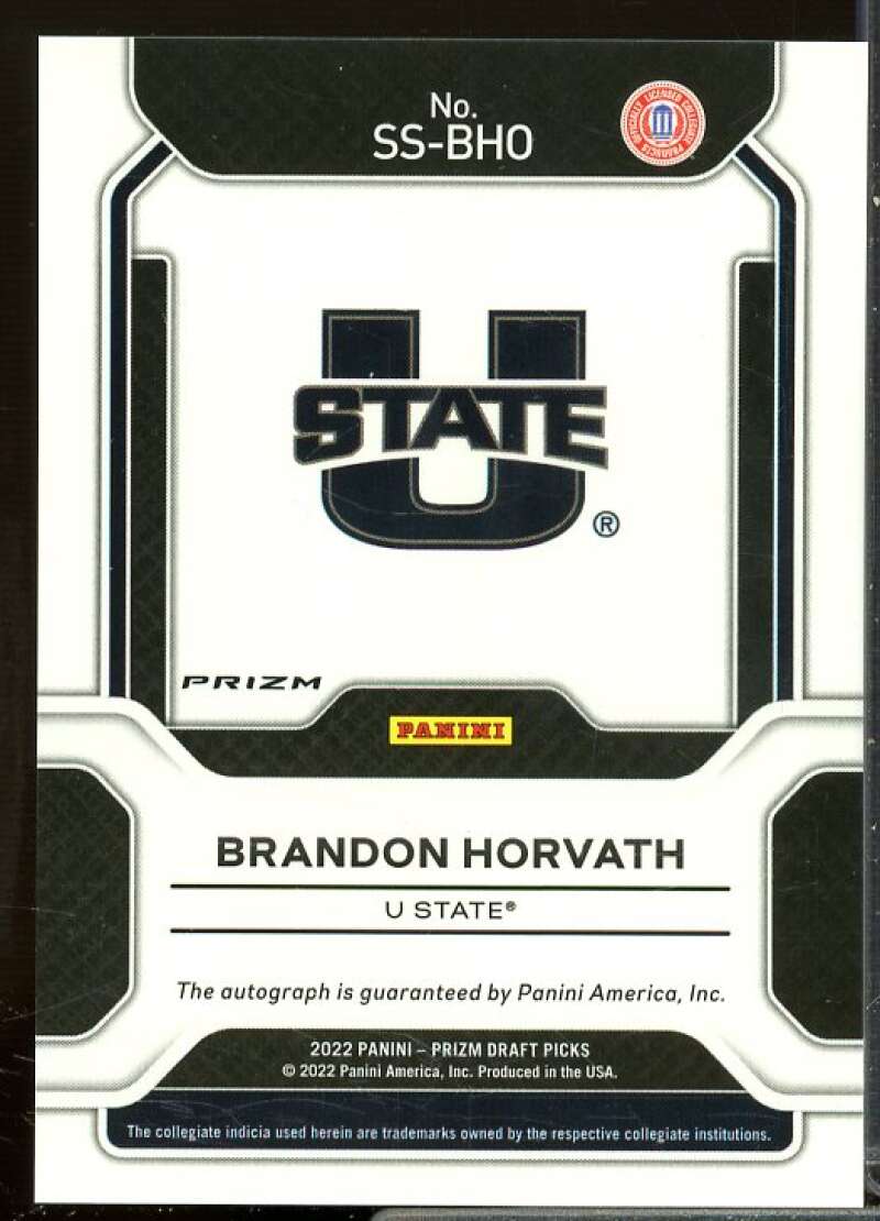 Brandon Horvath 2022-23 Panini Prizm Draft Pick Sensational Signature Green #14  Image 2