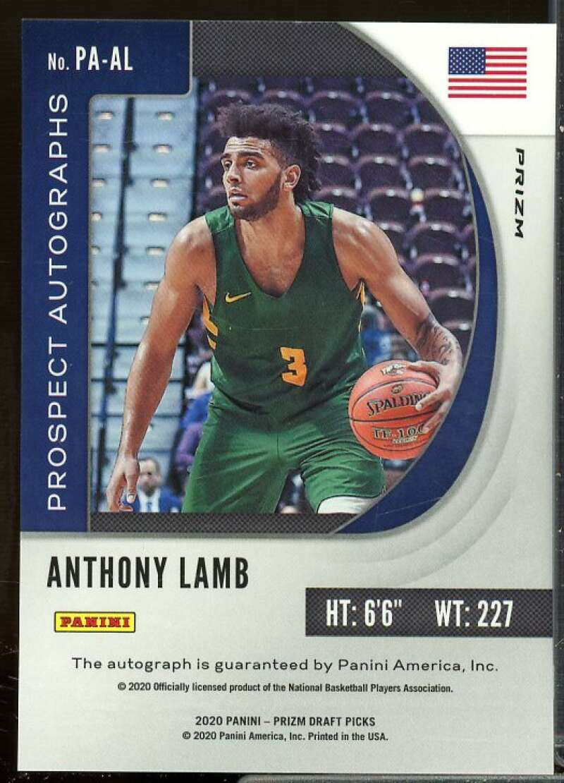 Anthony Lamb 2020-21 Panini Prizm Draft Picks Prospect Autographs Pink Ice #84  Image 2