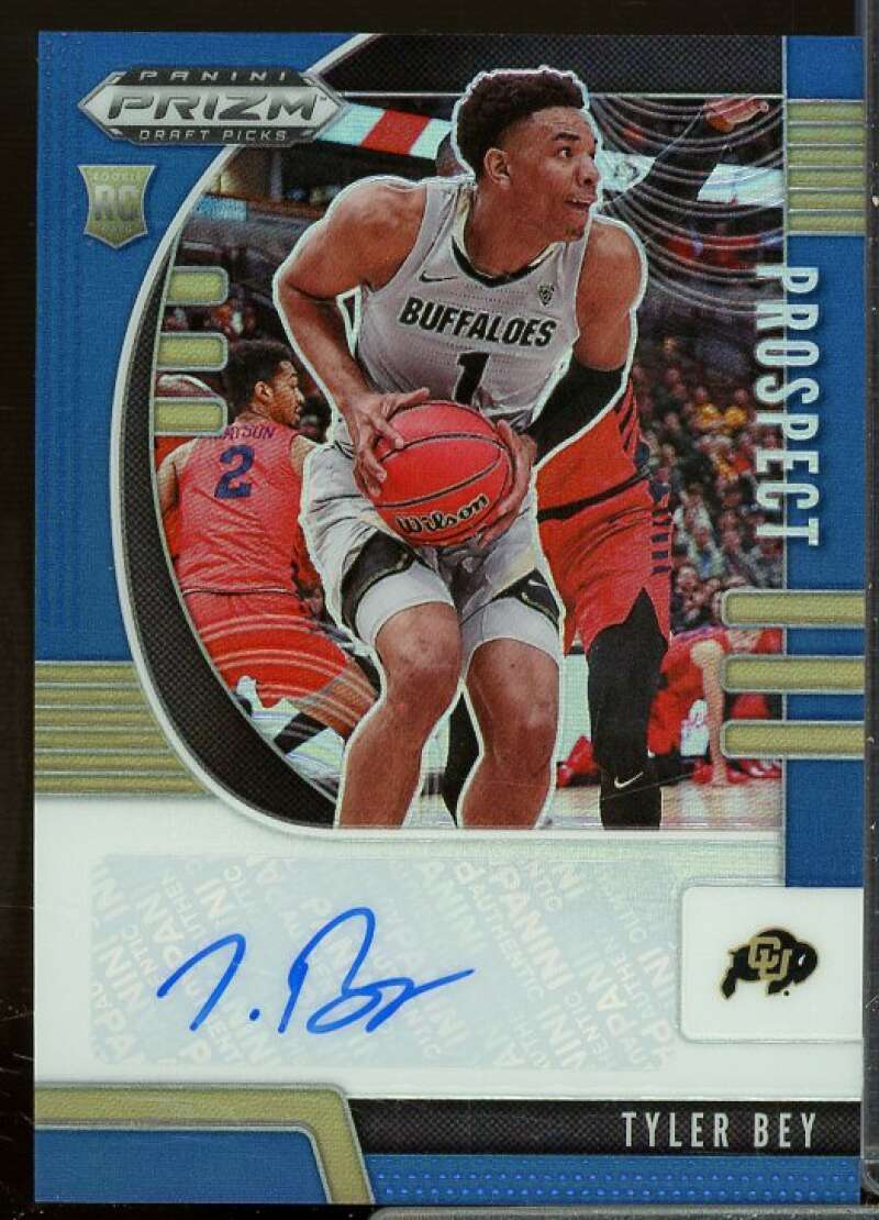 Tyler Bey Rookie 2020-21 Panini Prizm Draft Picks Prospect Autographs Blue #35  Image 1